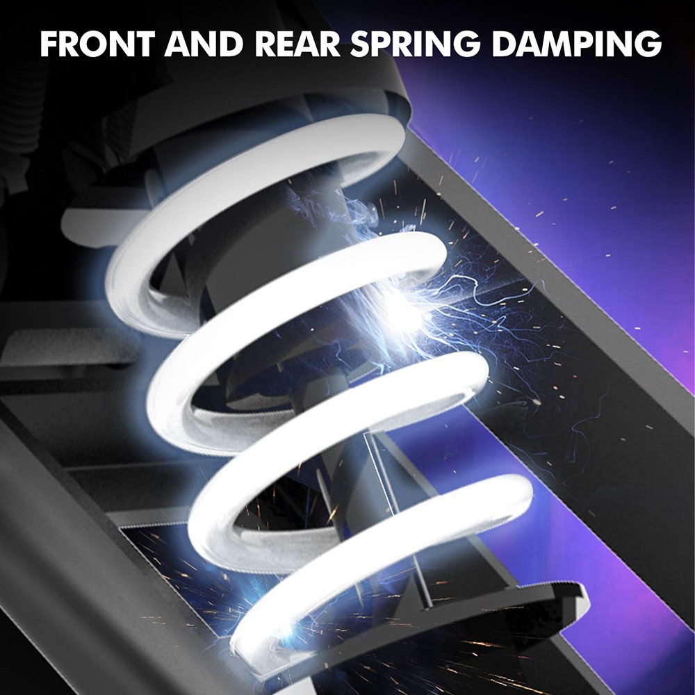 Patinete eléctrico Vipcoo VS6, motor de 1000 W, batería de 48 V 18,2 Ah, neumáticos de 10 pulgadas, velocidad máxima 25 km/h, autonomía 55 km, frenos de disco mecánicos delanteros y traseros, amortiguación de muelles delanteros y traseros, pantalla LED inteligente, desbloqueo NFC