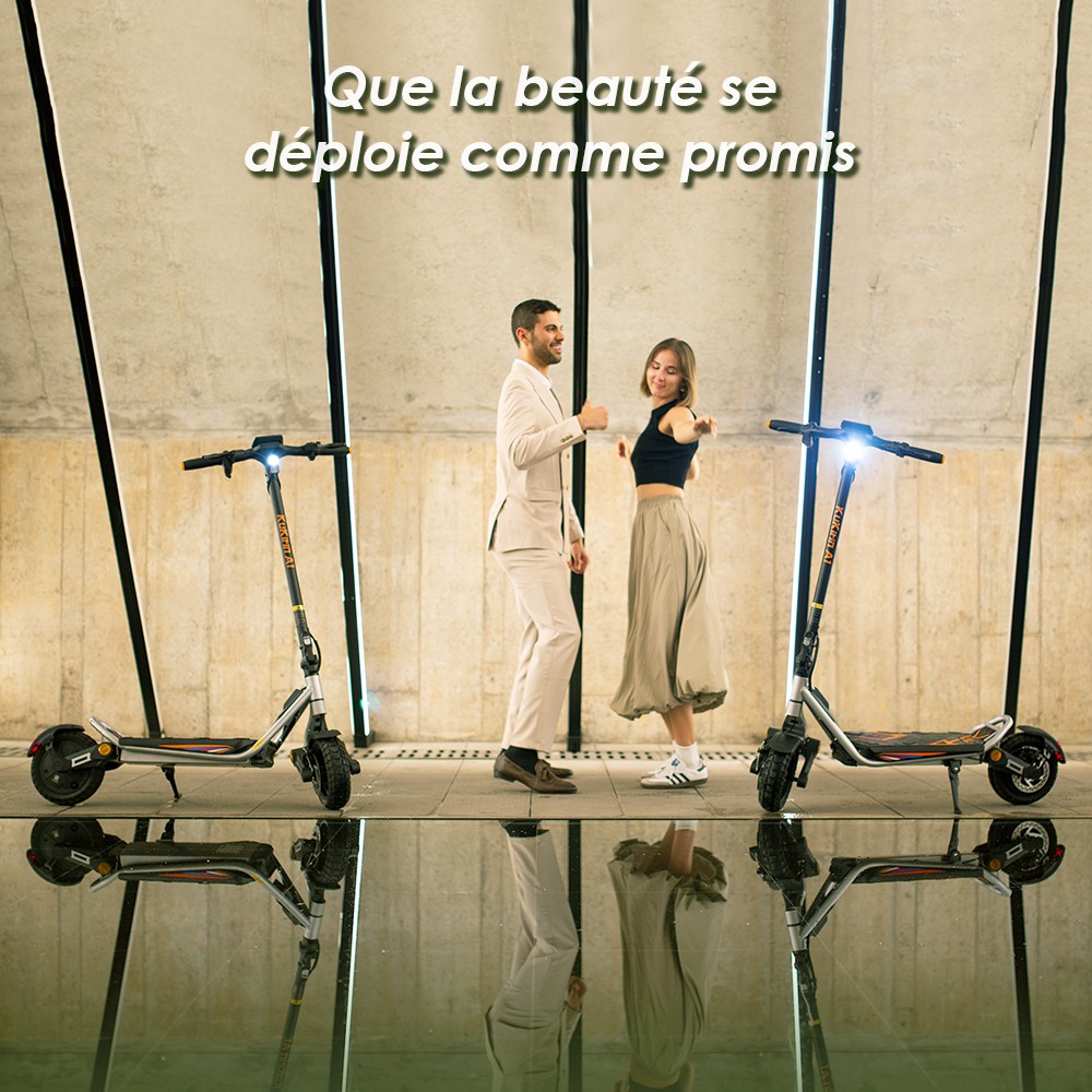 Πτυσσόμενο ηλεκτρικό σκούτερ Kukirin A1, κινητήρας 800W, μπαταρία 48V 13Ah, Ελαστικό κενού 10 ιντσών, μέγιστη ταχύτητα 45km/h, αυτονομία 45km, μπροστινά και πίσω δισκόφρενα, εμπρός και πίσω αμορτισέρ