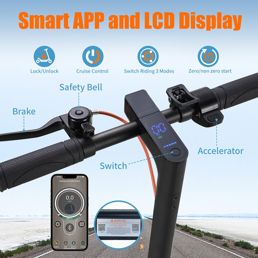 Ηλεκτρικό σκούτερ TWOFISH V1 MAX, κινητήρας 400 W, μπαταρία 36 V 10,4 Ah, ελαστικά 10 ιντσών, μέγιστη ταχύτητα 32 km/h, αυτονομία 25 km, πίσω δισκόφρενο, οθόνη LCD