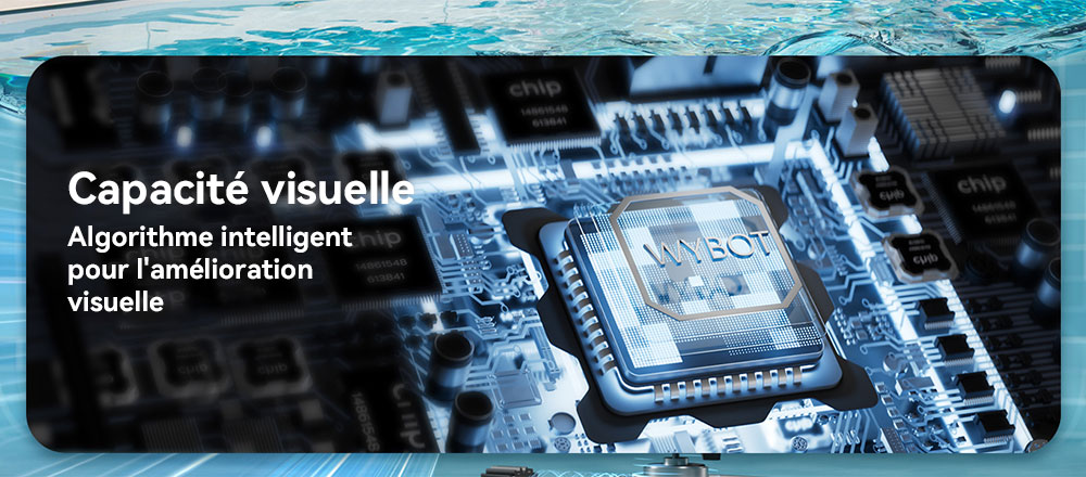 Aspirateur robot de piscine sans fil WYBOT C7 Vision, détection de débris avec caméra AI, nettoyage principal 1 en 8, filtration à deux couches, moteurs sans balais pour une aspiration puissante, pour piscines jusqu'à 8059 pieds carrés, noir vert