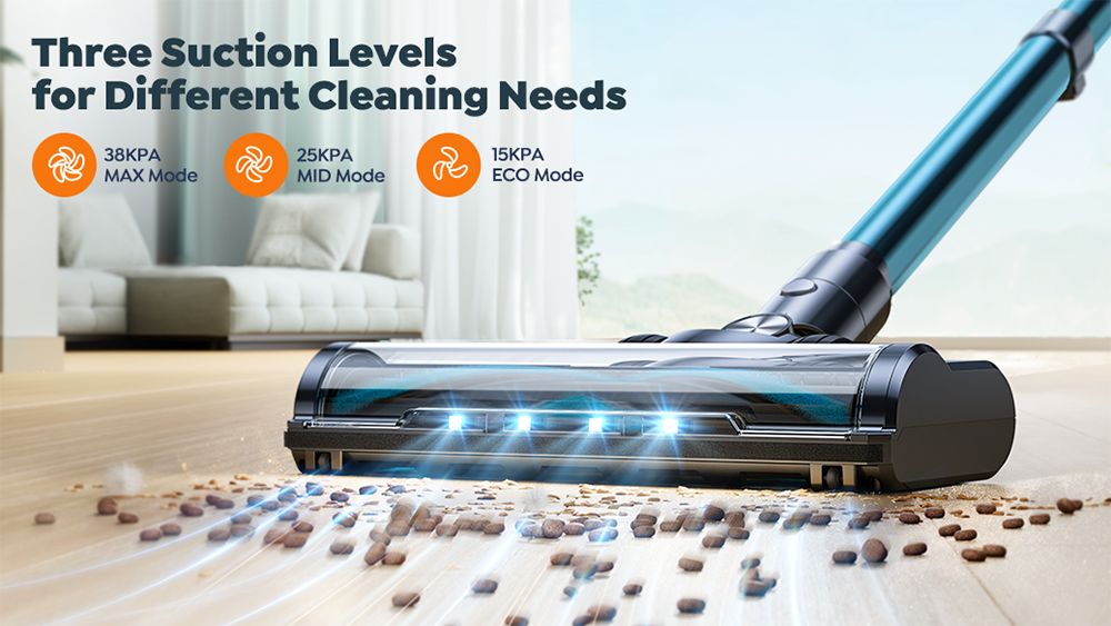 Buture VC60 akumulátorový vysavač, 450 W, 38 kPa Výkonné sání, 55 minut chodu, Čištění podlah, koberců, auta