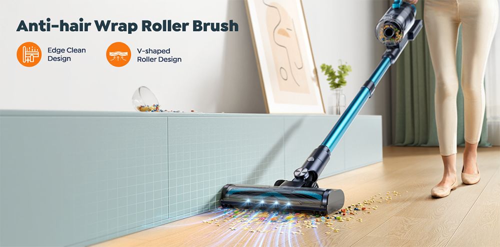 Buture VC60 akumulátorový vysavač, 450 W, 38 kPa Výkonné sání, 55 minut chodu, Čištění podlah, koberců, auta