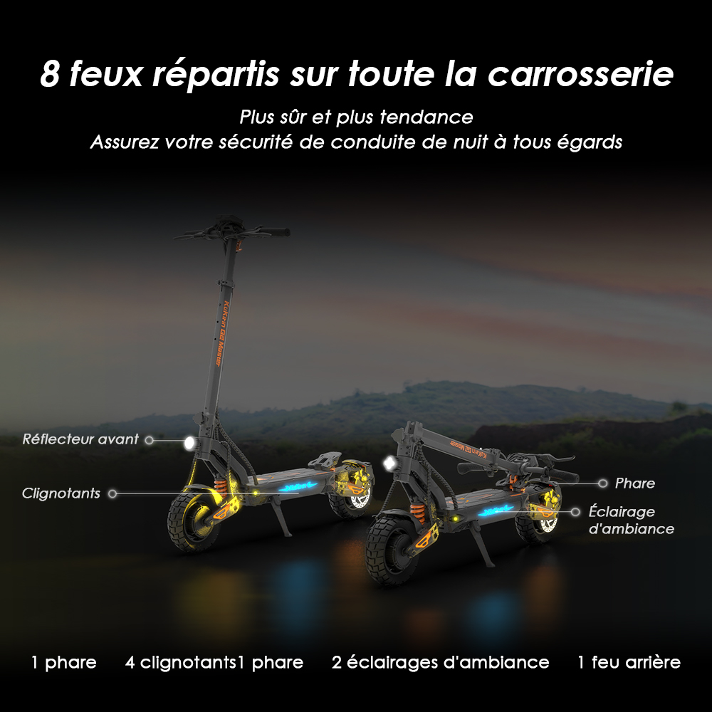 (2025 version) KuKirin G2 Master Electric Scooter, All-Terrain Pneumatiska däck 10