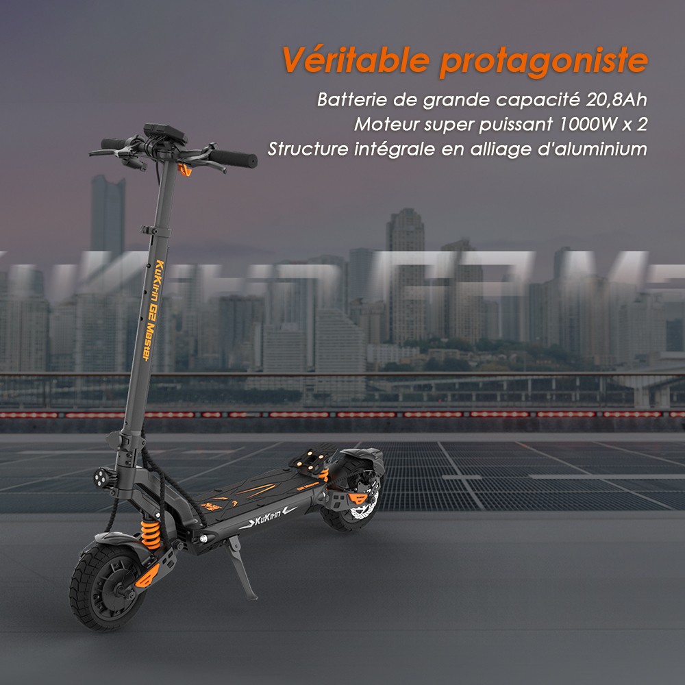 (2025 version) KuKirin G2 Master Electric Scooter, All-Terrain Pneumatiska däck 10