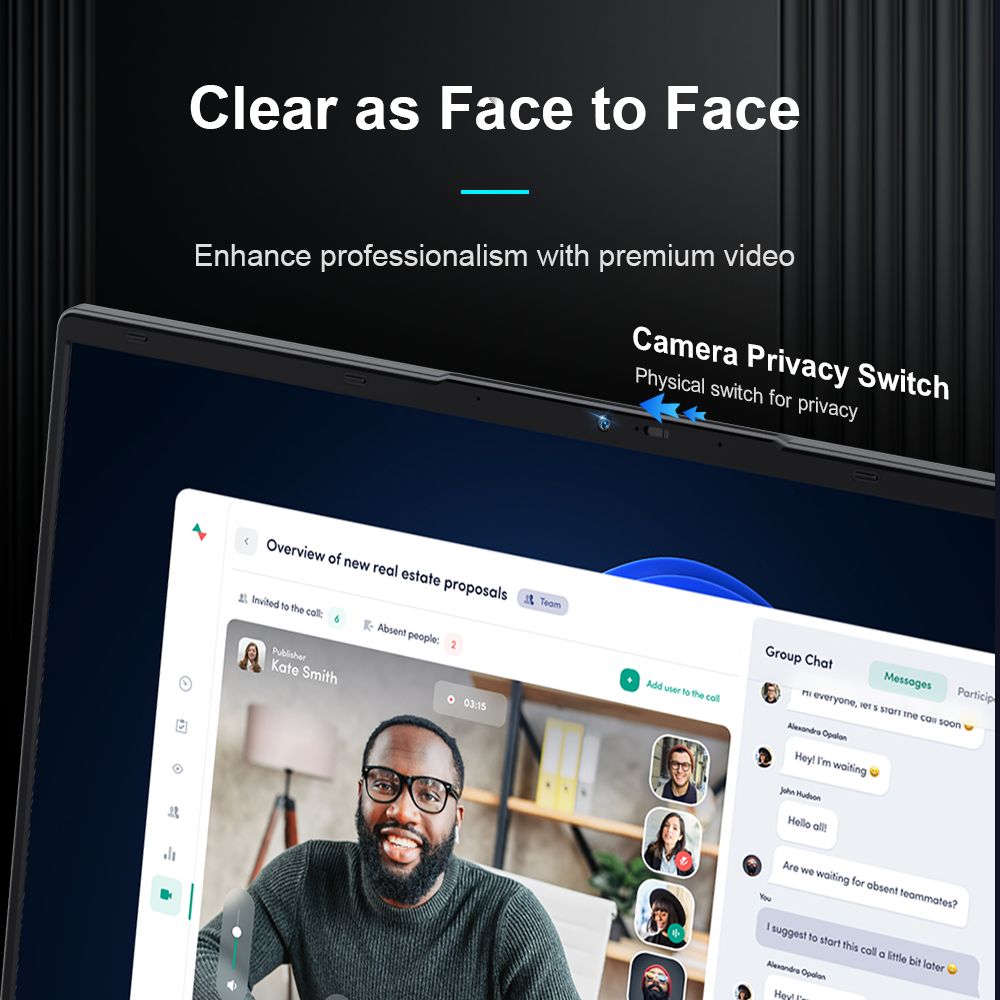 Laptop Ninkear A15 Plus 15,6 cala, AMD Ryzen 7 5825U 8-rdzeniowy 4,5 GHz, wyświetlacz IPS 1920x1080, 32 GB RAM, 1 TB SSD, odblokowanie za pomocą linii papilarnych, Full Type-C*1, USB3.0*3, HDMI*1, czytnik kart Micro SD*1, gniazdo słuchawkowe*1