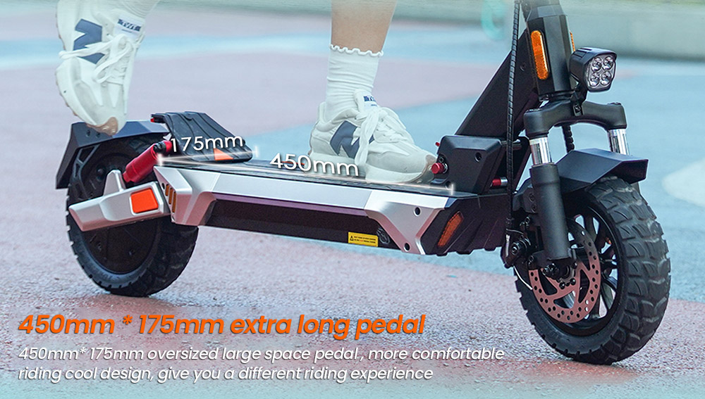 Hulajnoga elektryczna KuKirin M4 Max, silnik 800 W, akumulator 48 V 18,2 Ah, opony 10 cali, prędkość maksymalna 45 km/h, zasięg 64 km, hamulce tarczowe przód i tył, amortyzacja sprężynowa