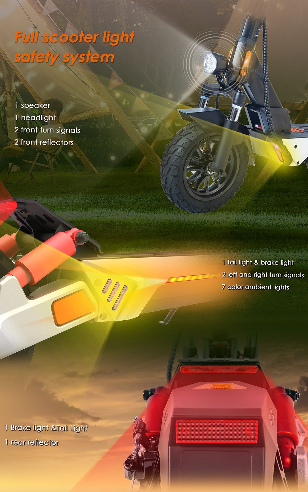 Hulajnoga elektryczna KuKirin M4 Max, silnik 800 W, akumulator 48 V 18,2 Ah, opony 10 cali, prędkość maksymalna 45 km/h, zasięg 64 km, hamulce tarczowe przód i tył, amortyzacja sprężynowa