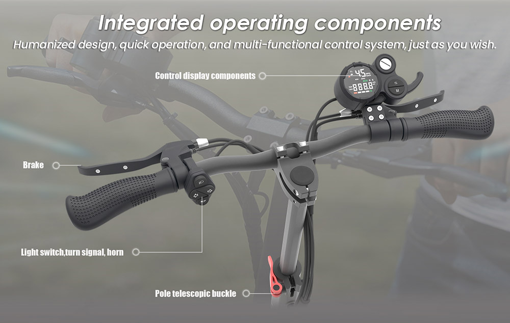 Hulajnoga elektryczna KuKirin M4 Max, silnik 800 W, akumulator 48 V 18,2 Ah, opony 10 cali, prędkość maksymalna 45 km/h, zasięg 64 km, hamulce tarczowe przód i tył, amortyzacja sprężynowa