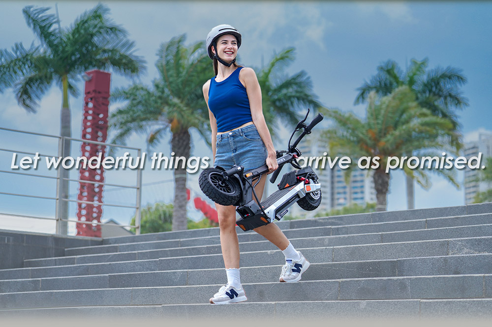 Hulajnoga elektryczna KuKirin M4 Max, silnik 800 W, akumulator 48 V 18,2 Ah, opony 10 cali, prędkość maksymalna 45 km/h, zasięg 64 km, hamulce tarczowe przód i tył, amortyzacja sprężynowa