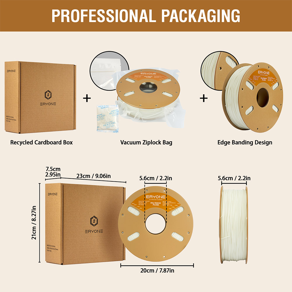 ERYONE PC/ABS legeringsfilament, 1 kg, vit