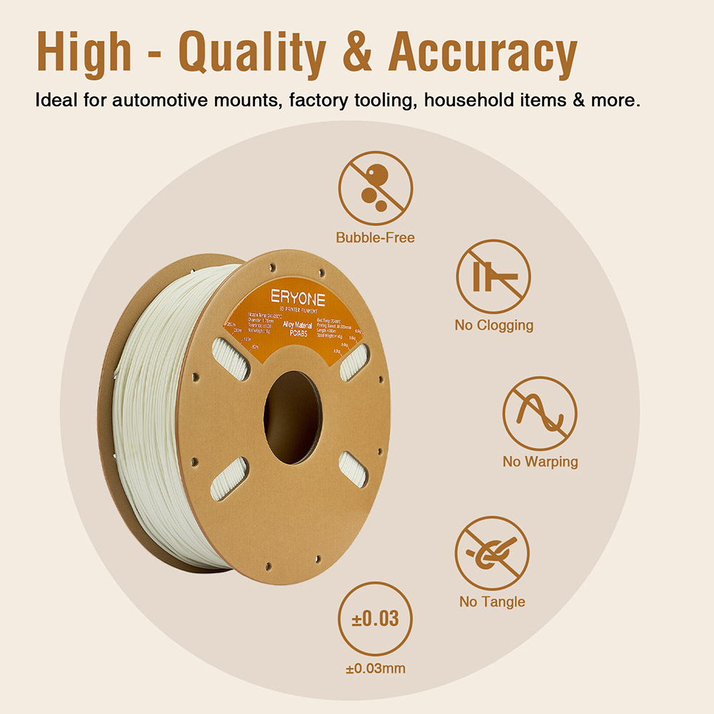 ERYONE PC/ABS legeringsfilament, 1 kg, vit