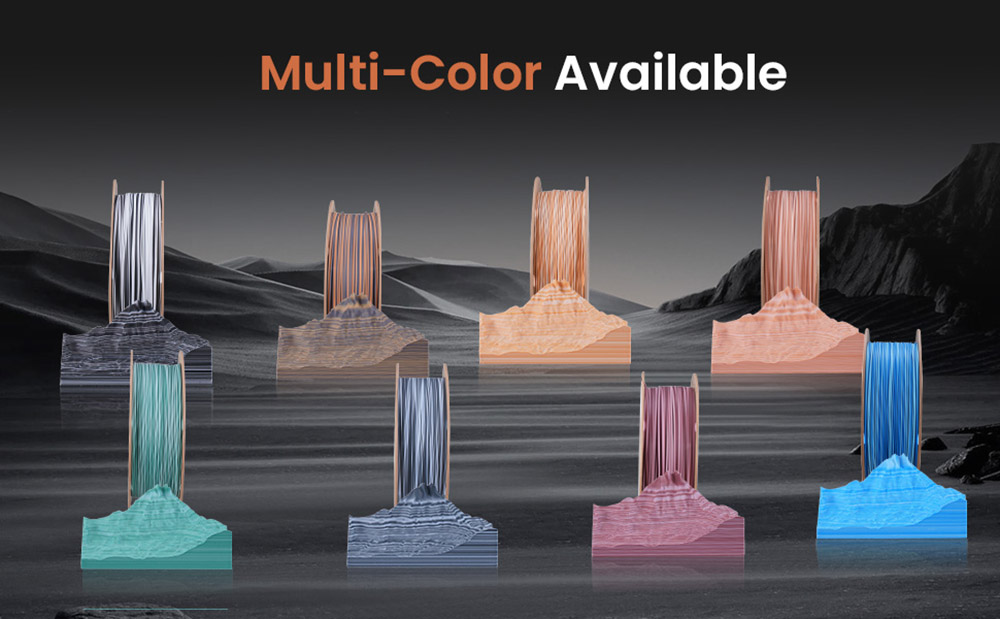 ERYONE höghastighetsvridet matt PLA-filament 1 kg - Zebrasten