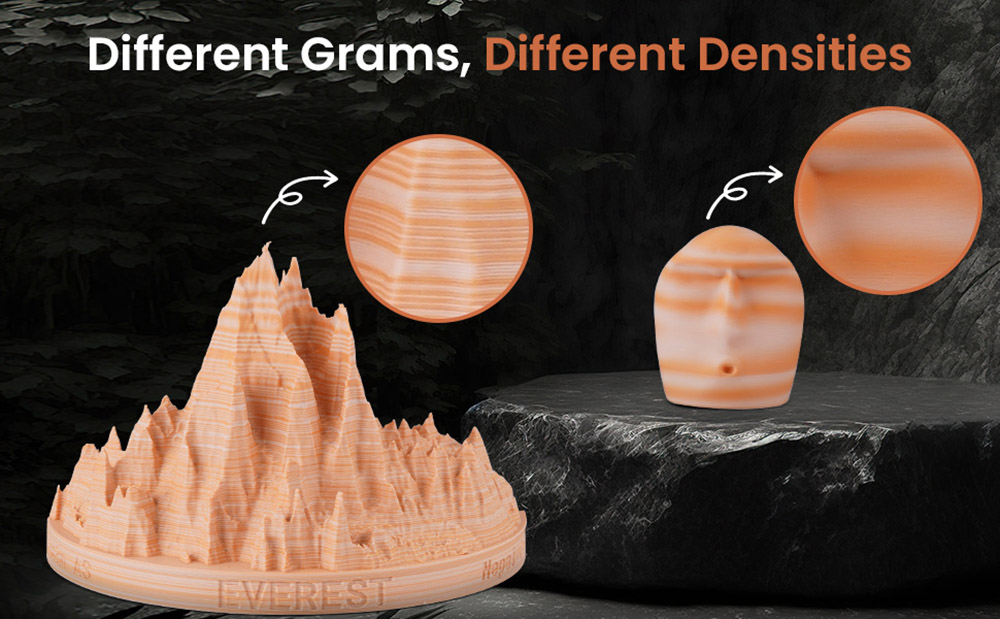 ERYONE höghastighetsvridet matt PLA-filament 1 kg - Zebrasten