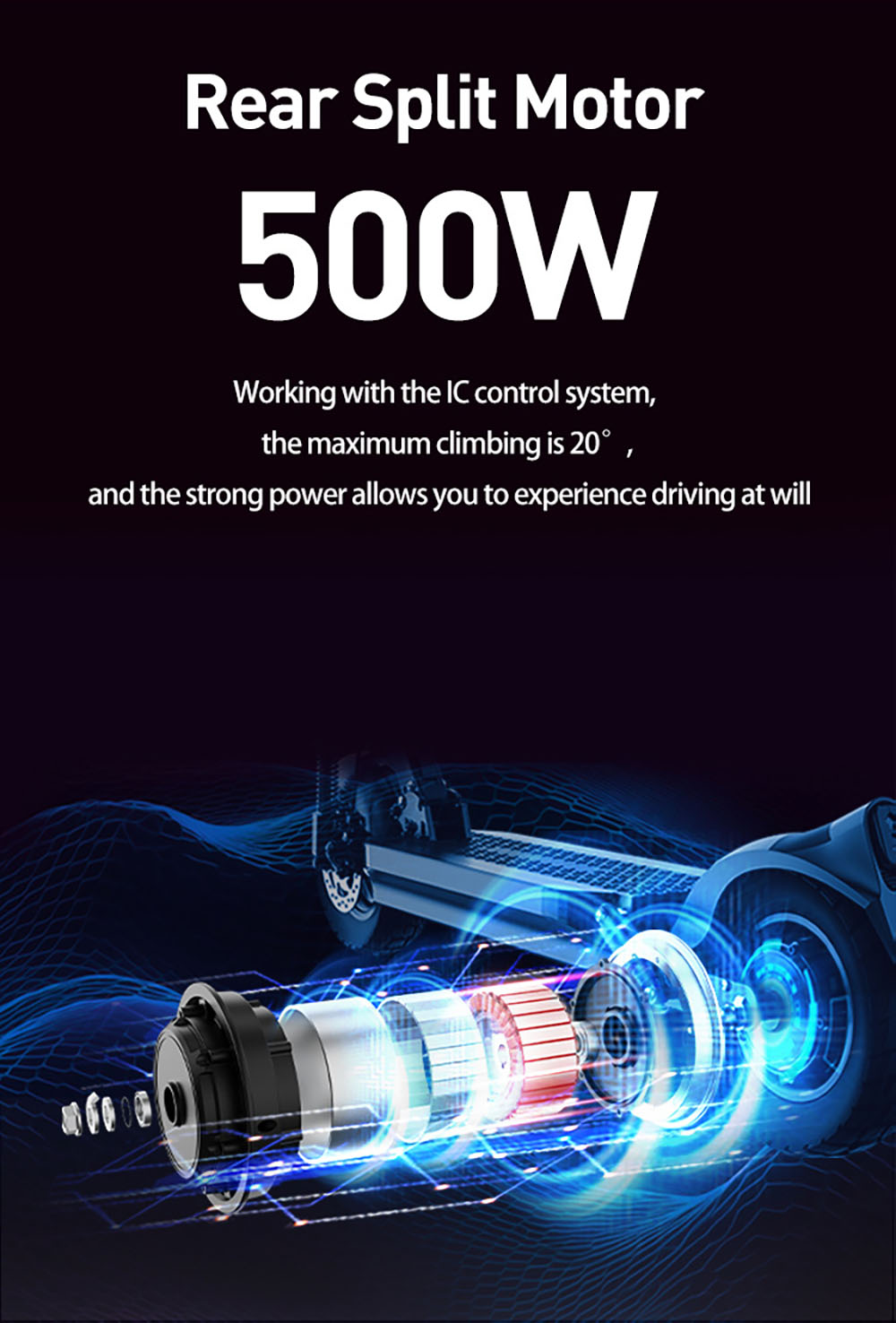 Hulajnoga elektryczna JOYOR Y6-S, akumulator 18 Ah, silnik 500 W, zasięg do 60 km, koła 10 cali, prędkość maksymalna 40 km/h