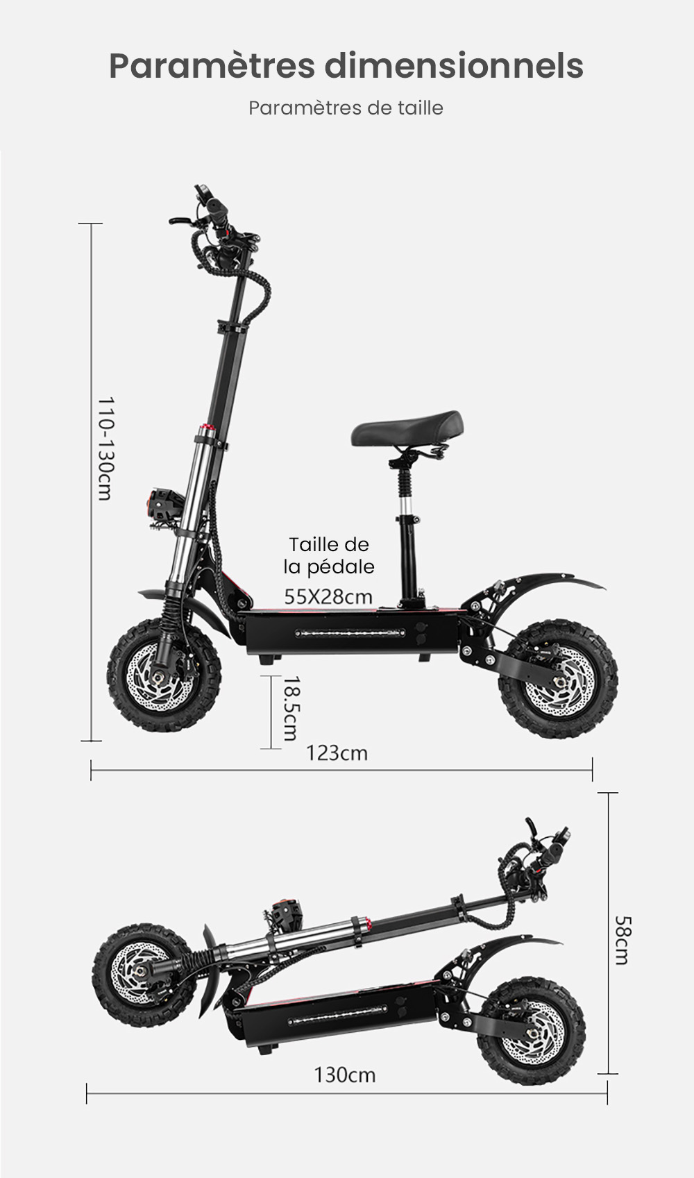 Ηλεκτρικό σκούτερ BOYUEDA S3-11, κινητήρας 2*3000W, μπαταρία 60V 38AH, ελαστικό 11 ιντσών, μέγιστη ταχύτητα 85km/h, αυτονομία 120km, διπλά υδραυλικά δισκόφρενα, υδραυλικό αμορτισέρ, οθόνη LCD