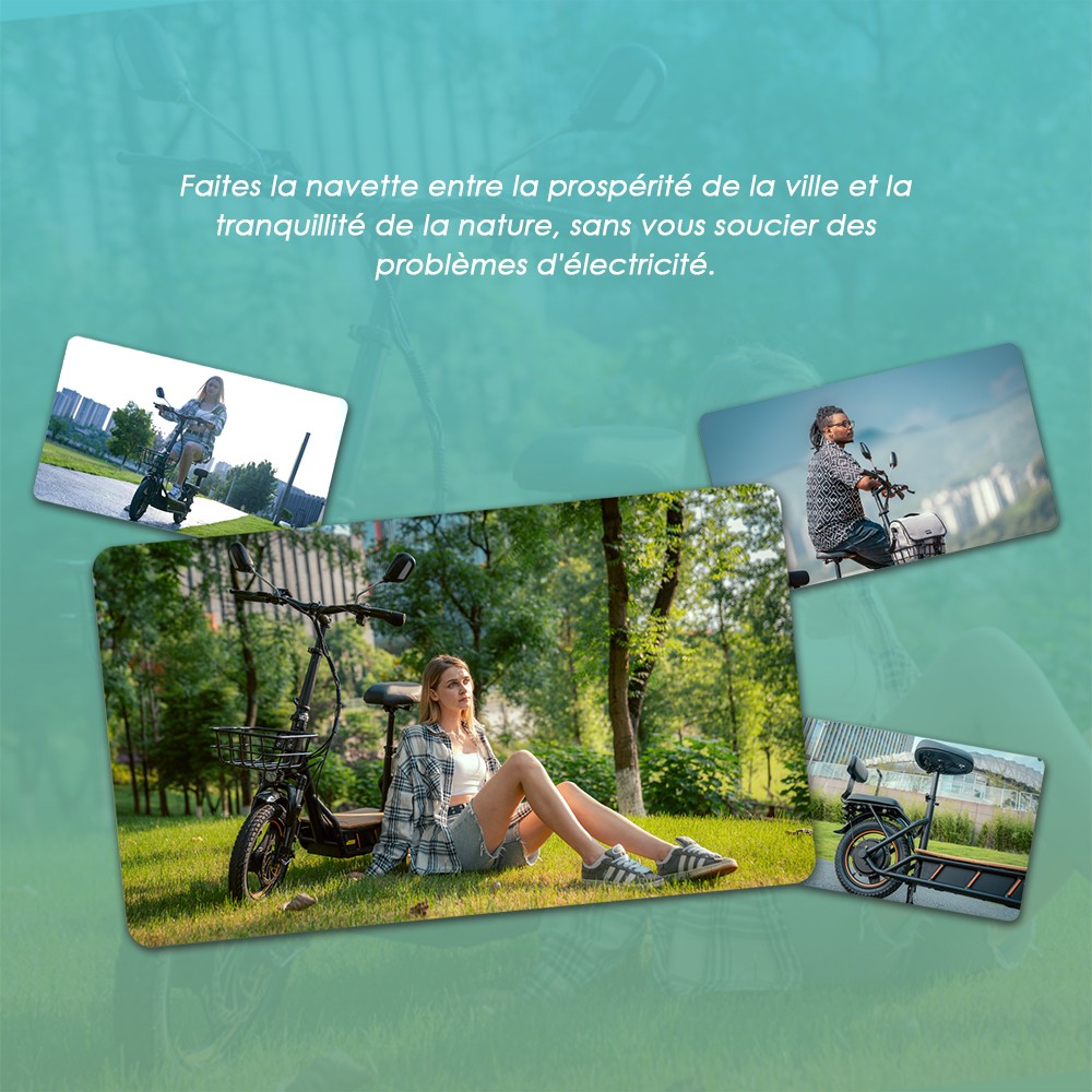 (Uppgraderad version) KuKirin C1 Pro elektrisk skoter, 500W motor, 48V 26Ah batteri, 14 tums luftdäck, maxhastighet 45km, räckvidd 100km, hopfällbar med ett klick, baksäte och främre förvaringskorg, backspegel