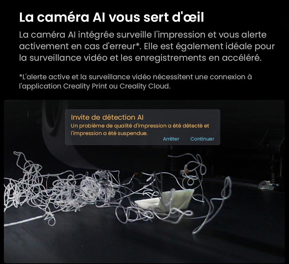 3D Creality K1C nyomtató, maximális sebesség 600 mm/s, AI kamera, gyors cserélési fúvóka, teljes egészében fémben, szénszálas nyomatok, légszűrő és csendes módban