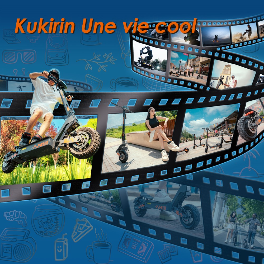 Kukirin G2 Ενημερωμένο 2025 Πτυσσόμενο ηλεκτρικό σκούτερ, κινητήρας 800 W, μπαταρία 48 V 15 Ah, ελαστικό 10 ιντσών, μέγιστη ταχύτητα 45 km/h, αυτονομία 55 km, οθόνη αφής, δισκόφρενο, σύστημα 7 φώτων - Μαύρο