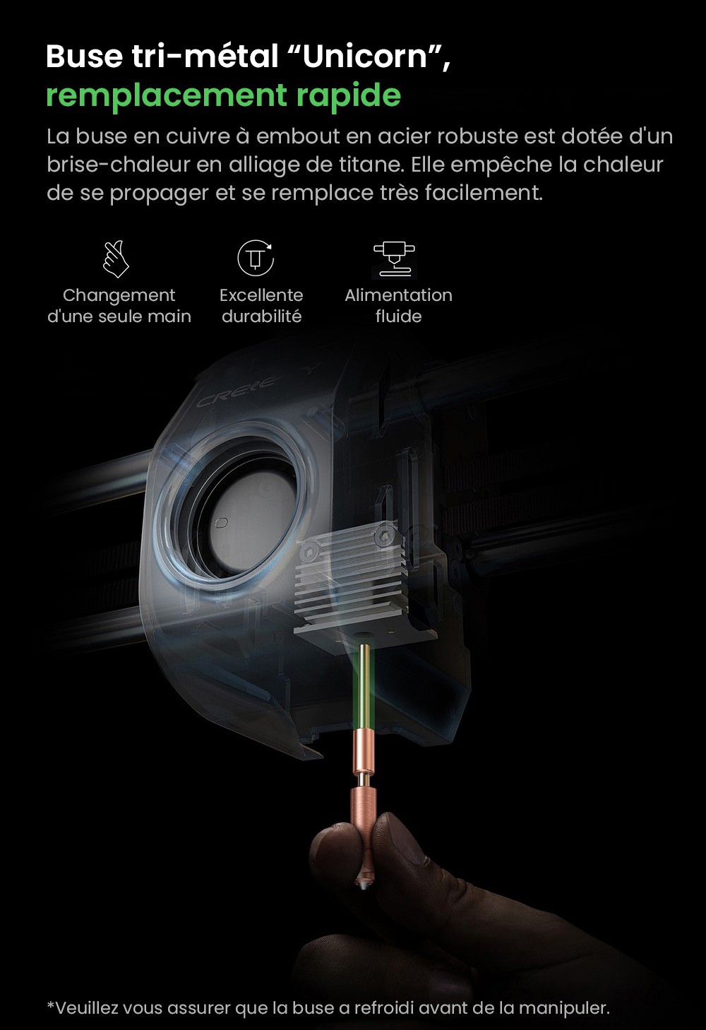 3D Creality K1C nyomtató, maximális sebesség 600 mm/s, AI kamera, gyors cserélési fúvóka, teljes egészében fémben, szénszálas nyomatok, légszűrő és csendes módban