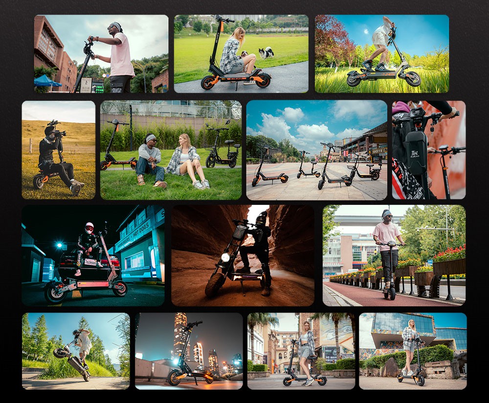 Kukirin G2 Ενημερωμένο 2025 Πτυσσόμενο ηλεκτρικό σκούτερ, κινητήρας 800 W, μπαταρία 48 V 15 Ah, ελαστικό 10 ιντσών, μέγιστη ταχύτητα 45 km/h, αυτονομία 55 km, οθόνη αφής, δισκόφρενο, σύστημα 7 φώτων - Μαύρο