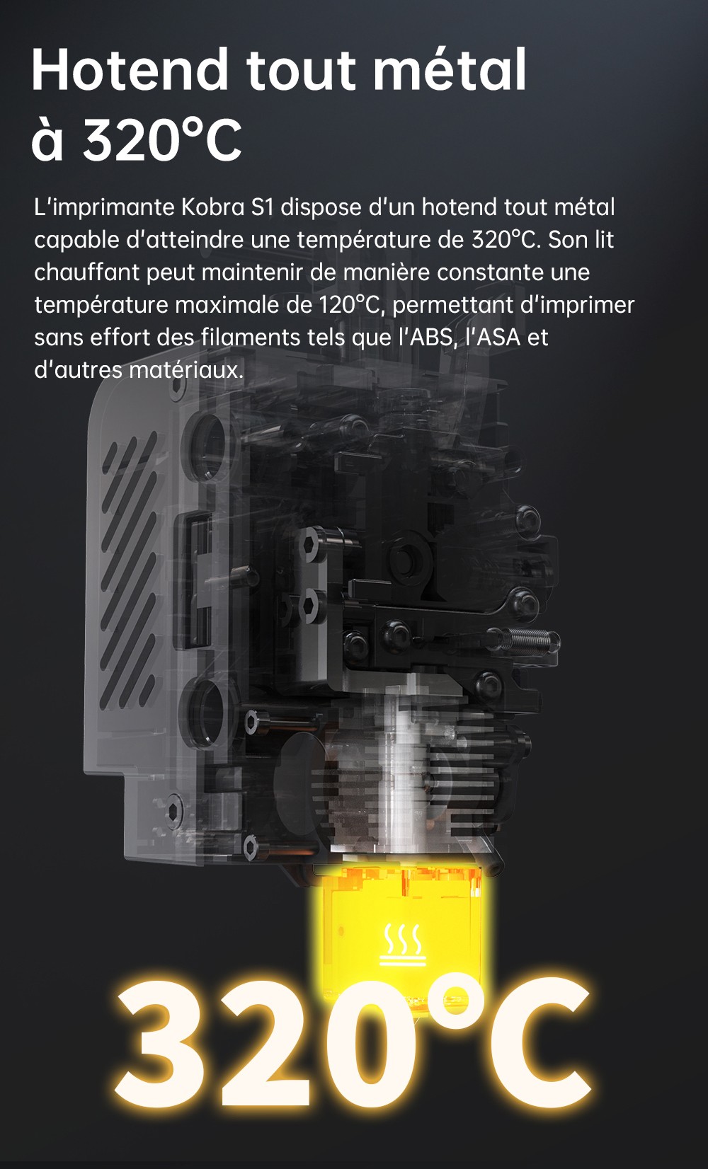 Stampante 3D ANYCUBIC KOBRA S1 COMBO, stampa a 8 colori vivaci, velocità super veloce 600 mm/s, livellamento automatico, testina di stampa 320°C, ultra silenziosa 44 dB, struttura CoreXY, 250 x 250 x 250 mm