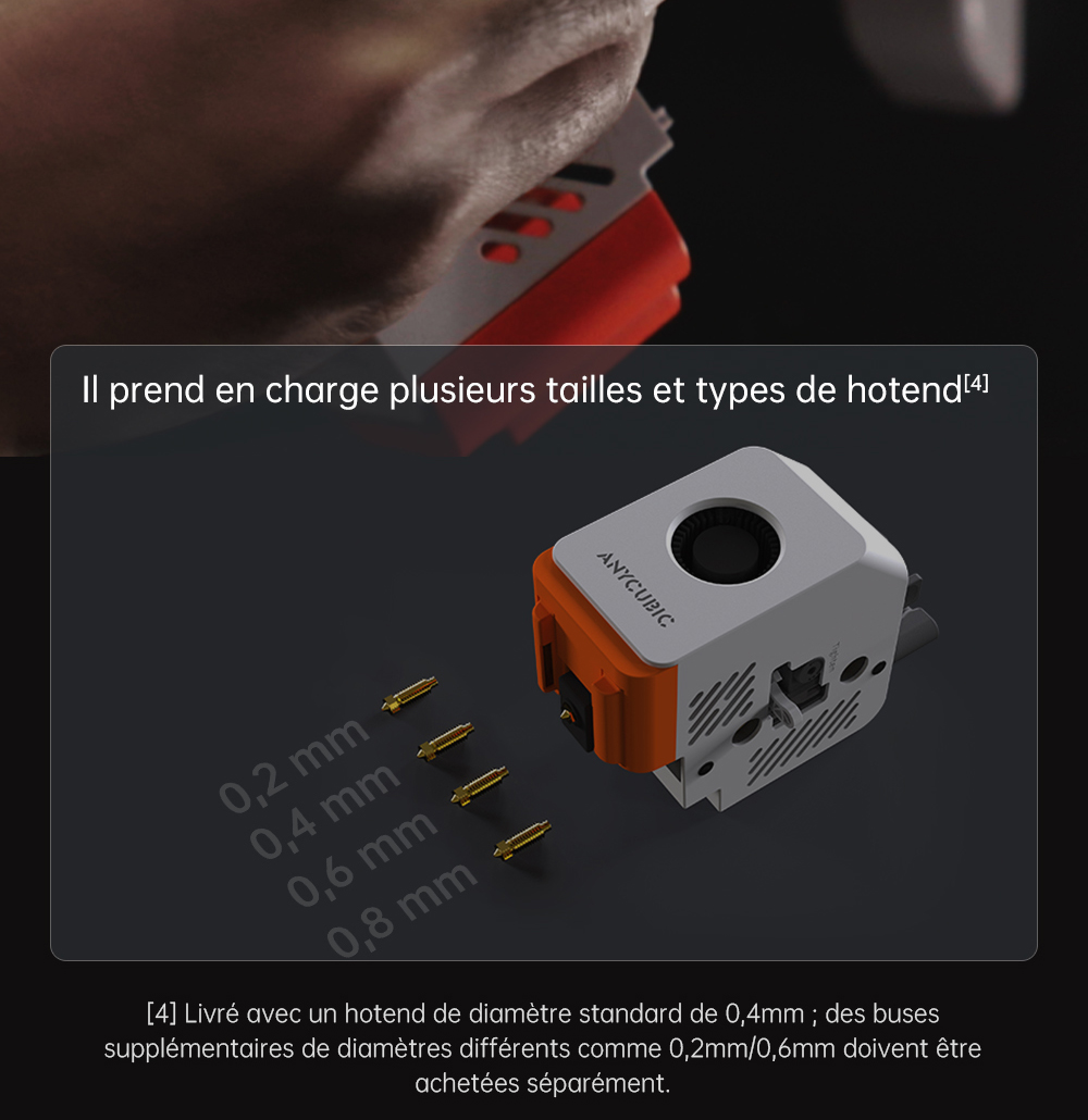 3D nyomtató Anycubic Kobra S1 kombináció, 8 élénk szín nyomtatása, ultragyors sebesség 600 mm/s, automatikus frissítés, 320 ° C nyomtatási fej, ultra-szituális 44 dB, CoreXy Construction, 250 x 250 x 250 mm