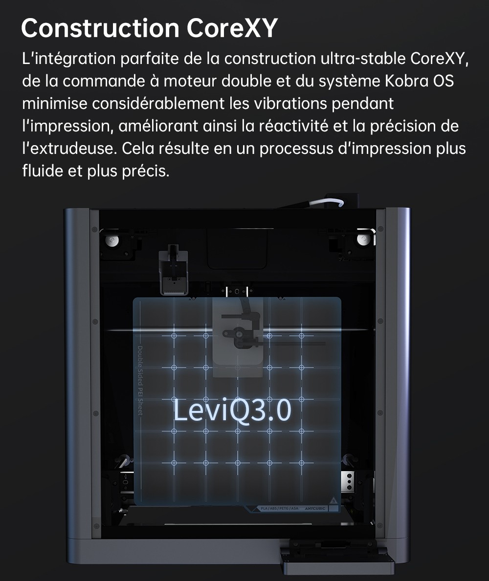 Stampante 3D ANYCUBIC KOBRA S1 COMBO, stampa a 8 colori vivaci, velocità super veloce 600 mm/s, livellamento automatico, testina di stampa 320°C, ultra silenziosa 44 dB, struttura CoreXY, 250 x 250 x 250 mm