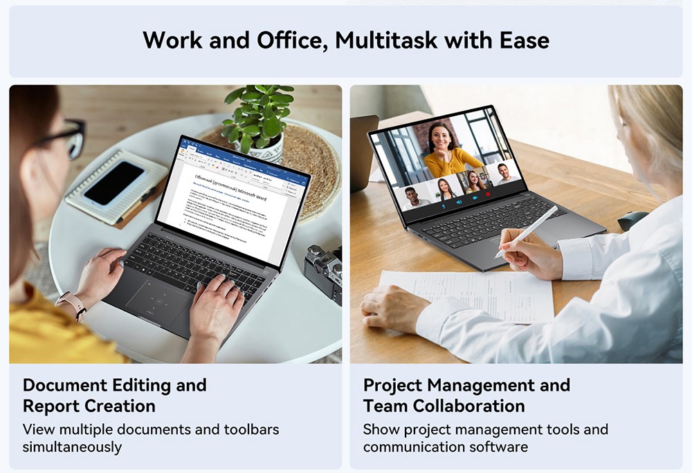 Blackview Acebook 12 Bärbar dator, 16 tum 1920*1200 IPS-skärm, Intel Core i5-1030NG7 4-Core Max 3,5GHz, 16GB RAM 512GB SSD, WiFi 5 Bluetooth 4.2, 1*Full Type-C, 2*USB 3.2,*MI. Kort, 1*Ljuduttag, 57 Wh batteri