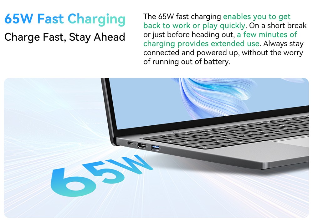 Blackview Acebook 12 Bärbar dator, 16 tum 1920*1200 IPS-skärm, Intel Core i5-1030NG7 4-Core Max 3,5GHz, 16GB RAM 512GB SSD, WiFi 5 Bluetooth 4.2, 1*Full Type-C, 2*USB 3.2,*MI. Kort, 1*Ljuduttag, 57 Wh batteri