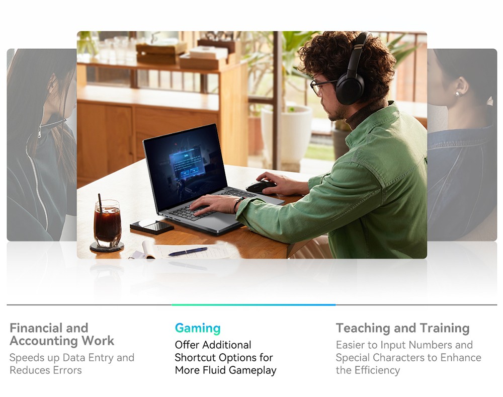 Blackview Acebook 12 Bärbar dator, 16 tum 1920*1200 IPS-skärm, Intel Core i5-1030NG7 4-Core Max 3,5GHz, 16GB RAM 512GB SSD, WiFi 5 Bluetooth 4.2, 1*Full Type-C, 2*USB 3.2,*MI. Kort, 1*Ljuduttag, 57 Wh batteri