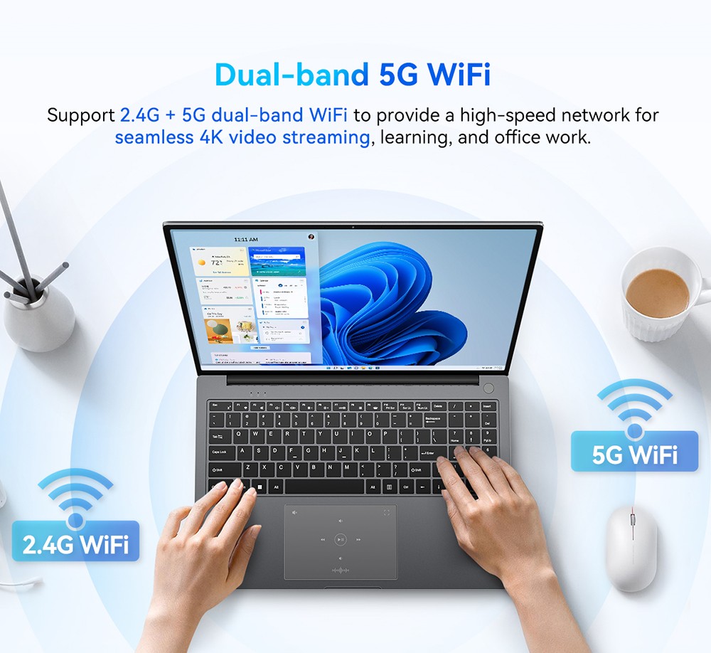 Blackview Acebook 12 Bärbar dator, 16 tum 1920*1200 IPS-skärm, Intel Core i5-1030NG7 4-Core Max 3,5GHz, 16GB RAM 512GB SSD, WiFi 5 Bluetooth 4.2, 1*Full Type-C, 2*USB 3.2,*MI. Kort, 1*Ljuduttag, 57 Wh batteri