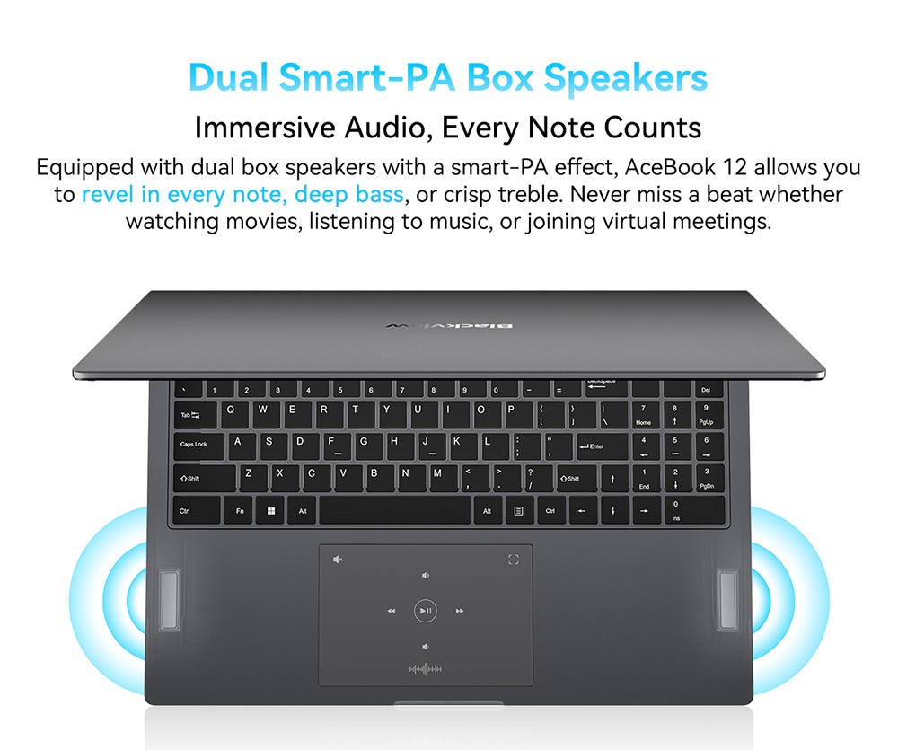 Blackview Acebook 12 Bärbar dator, 16 tum 1920*1200 IPS-skärm, Intel Core i5-1030NG7 4-Core Max 3,5GHz, 16GB RAM 512GB SSD, WiFi 5 Bluetooth 4.2, 1*Full Type-C, 2*USB 3.2,*MI. Kort, 1*Ljuduttag, 57 Wh batteri