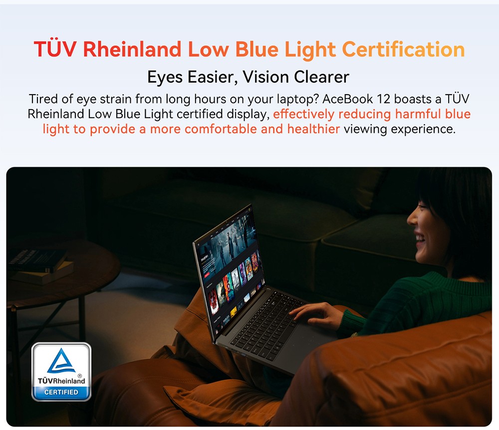 Blackview Acebook 12 Bärbar dator, 16 tum 1920*1200 IPS-skärm, Intel Core i5-1030NG7 4-Core Max 3,5GHz, 16GB RAM 512GB SSD, WiFi 5 Bluetooth 4.2, 1*Full Type-C, 2*USB 3.2,*MI. Kort, 1*Ljuduttag, 57 Wh batteri