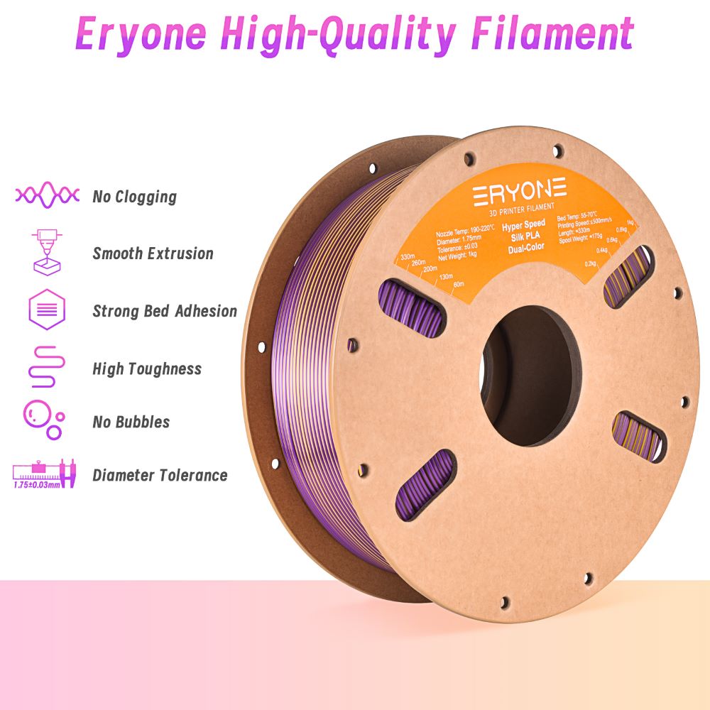Eryone - Goud en paars hoog -speed bicolor vlak