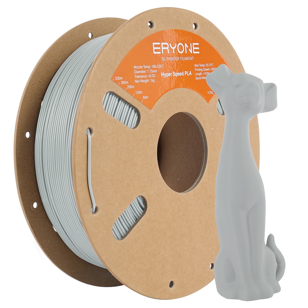 Filament PLA standard haute vitesse ERYONE 1 kg - Gris signal