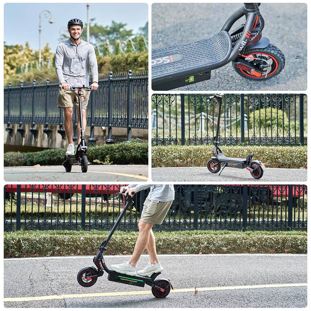 iScooter W8 Electric Scooter, 500W Motor, 48V 10.4Ah Battery, 9.3 Inch Tire, Max Speed ​​40km/h, Range 40km, Front Disc Brake + Rear Drum Brake, Double Shock Absorption, APP Control