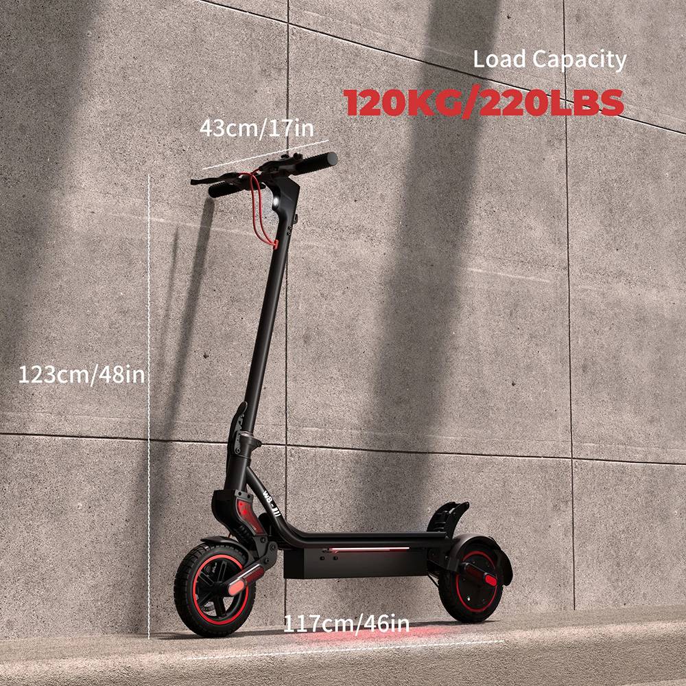 iScooter W8 Electric Scooter, 500W Motor, 48V 10.4Ah Battery, 9.3 Inch Tire, Max Speed ​​40km/h, Range 40km, Front Disc Brake + Rear Drum Brake, Double Shock Absorption, APP Control