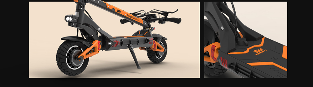 KuKirin G3 Pro 2024 Version 1200W*2 Motor terränggående elskoter 10 tums däck avtagbart batteri 52V 23,2Ah Räckvidd 80km Max hastighet 65km/h Dubbelt hydrauliskt stötdämparsystem IP54 Vattentät dubbel hydraulisk broms