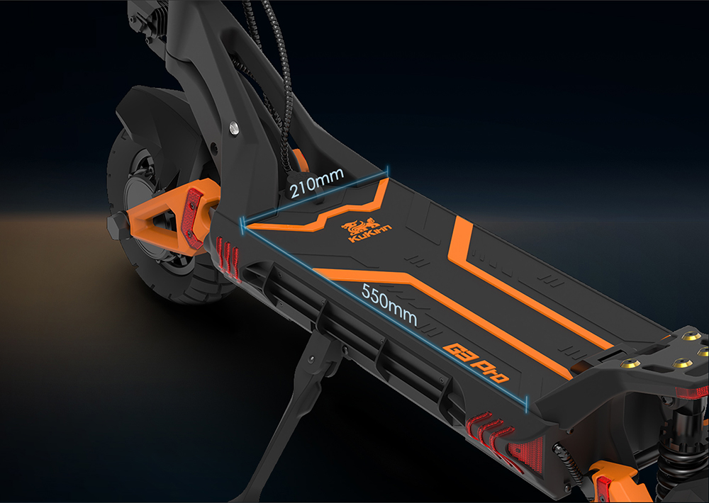 KuKirin G3 Pro 2024 Version 1200W*2 Motor terränggående elskoter 10 tums däck avtagbart batteri 52V 23,2Ah Räckvidd 80km Max hastighet 65km/h Dubbelt hydrauliskt stötdämparsystem IP54 Vattentät dubbel hydraulisk broms