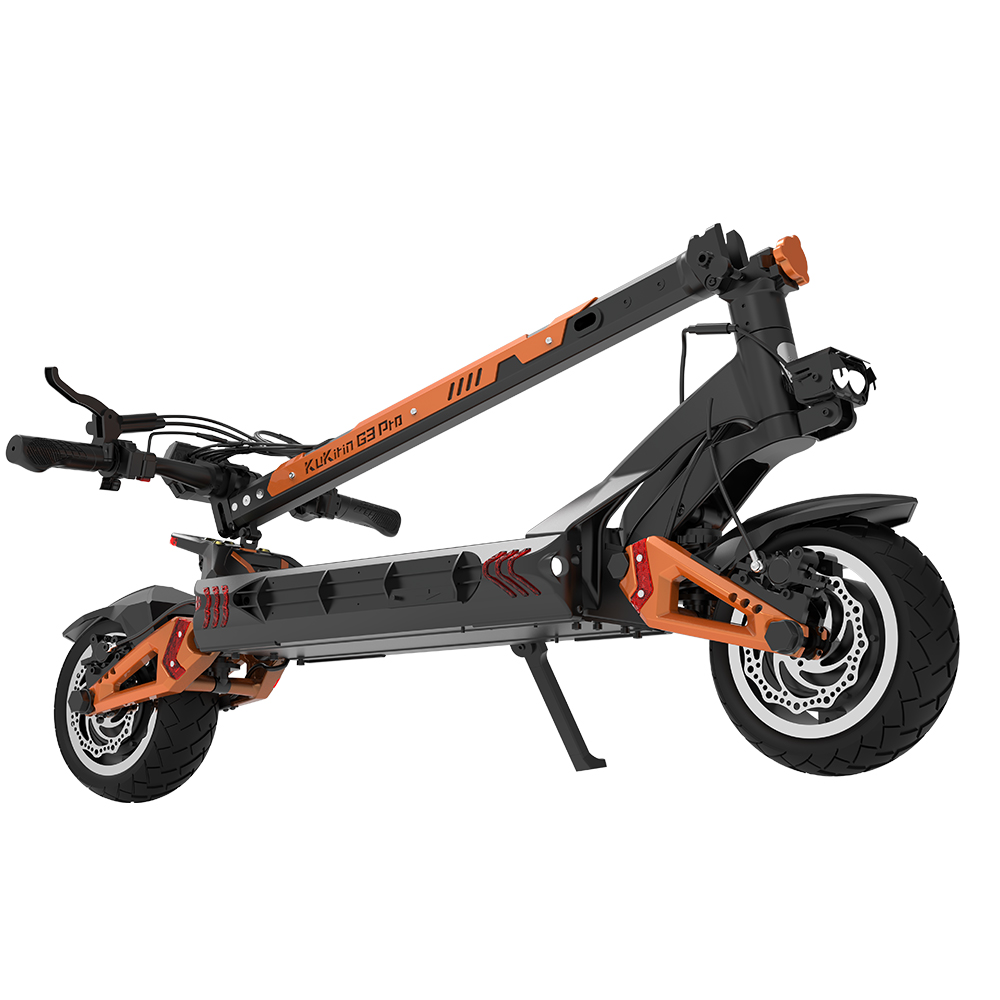 KuKirin G3 Pro 2024 Version 1200W*2 Motor terränggående elskoter 10 tums däck avtagbart batteri 52V 23,2Ah Räckvidd 80km Max hastighet 65km/h Dubbelt hydrauliskt stötdämparsystem IP54 Vattentät dubbel hydraulisk broms