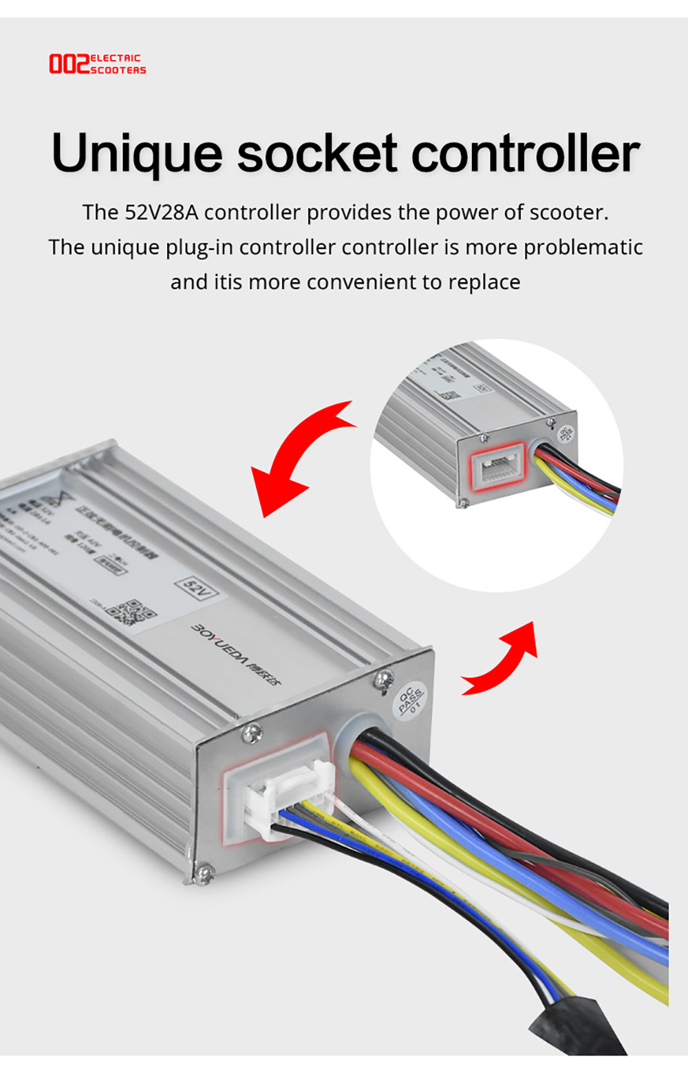 Ηλεκτρικό σκούτερ BOYUEDA Q7 Pro, κινητήρας 2*1600W, μπαταρία 52V 19AH, ελαστικό 10 ιντσών, μέγιστη ταχύτητα 70km/h, αυτονομία 70km, διπλά υδραυλικά δισκόφρενα, μπροστινό υδραυλικό αμορτισέρ και πίσω αμορτισέρ ελατηρίου, έλεγχος APP