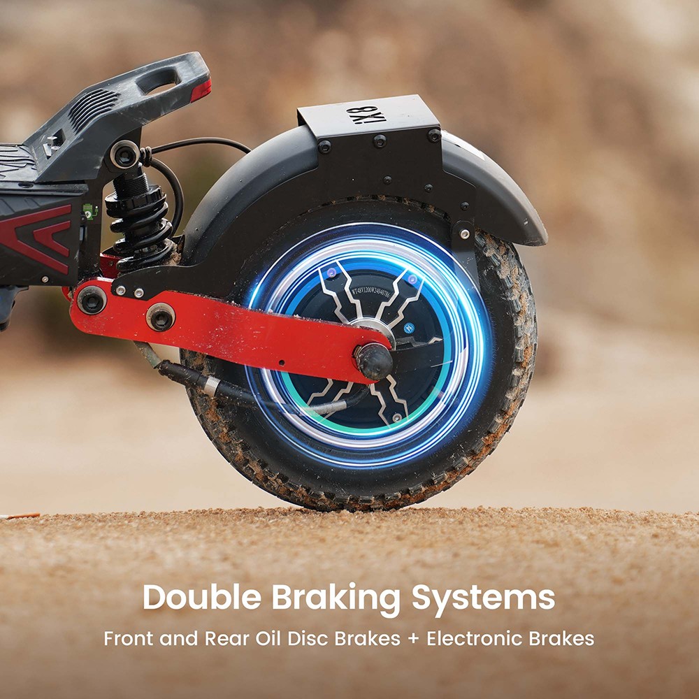 Trottinette électrique iScooter iX1, moteur 7*8799W, batterie 51V 79AH, pneu 87 pouces, vitesse maximale 39km-h, autonomie 29km, freins à disque hydrauliques doubles, suspension avant et arrière