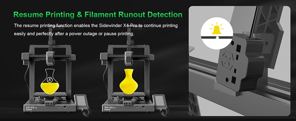 Artilerie Sidewinder X4 Pro 3D imprimantă, 240*240*260mm, 500mm/s viteză de imprimare, axa de șină liniară x y, extruder de acționare directă, nivel automat 81 puncte, tijă de tracțiune dublă, duză de curățare automată