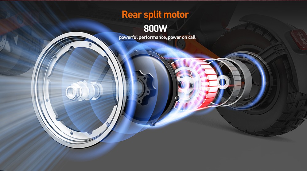 Hulajnoga elektryczna JOYOR S8E, silnik 800 W, akumulator 48 V 26 Ah, opony 10 cali, prędkość maksymalna 45 km/h, zasięg 80 km, hamulec tarczowy przód i tył, amortyzator przód i tył