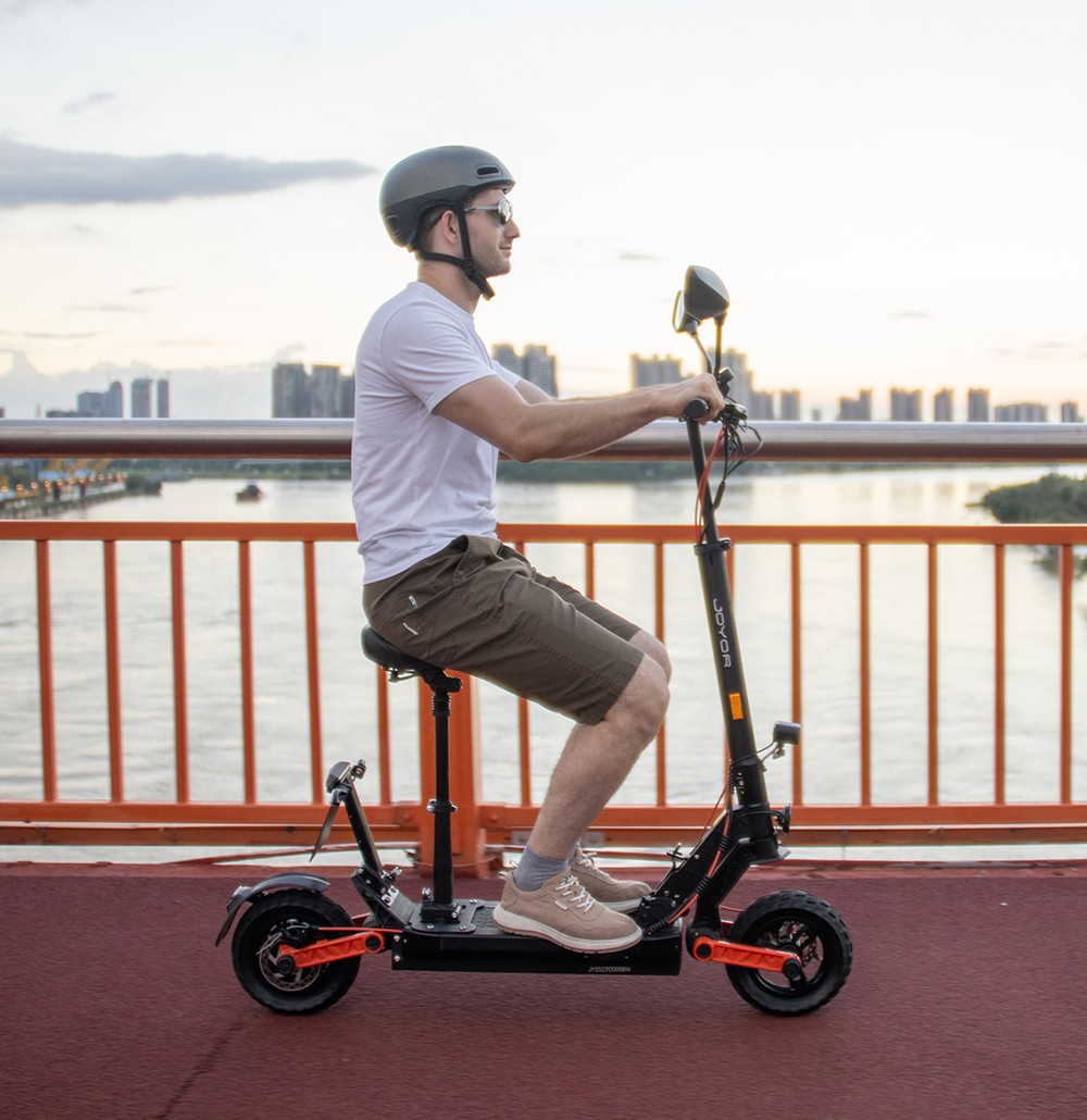 Hulajnoga elektryczna JOYOR S8E, silnik 800 W, akumulator 48 V 26 Ah, opony 10 cali, prędkość maksymalna 45 km/h, zasięg 80 km, hamulec tarczowy przód i tył, amortyzator przód i tył