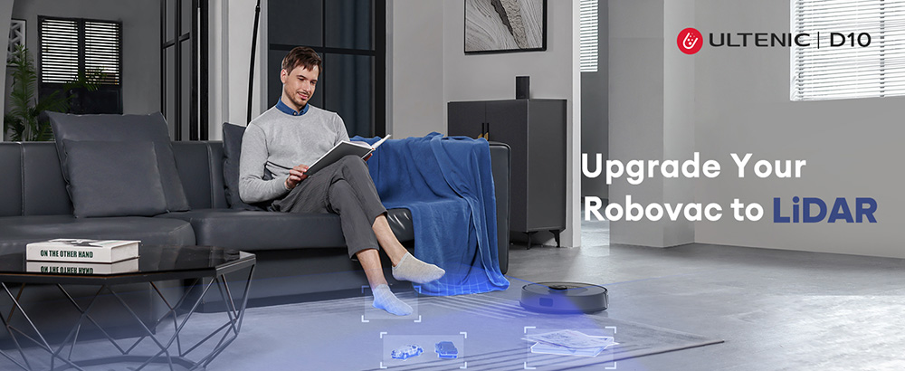 Robot aspirador Ultenic D10, mapeo rápido LiDAR de 15 minutos, succión de 4000 Pa, tiempo de ejecución de 120 minutos, amplificación automática de alfombras, zona prohibida, programación de tiempo, control remoto Siri/Alexa/APP, para pisos de madera, azulejos, alfombras, etc.