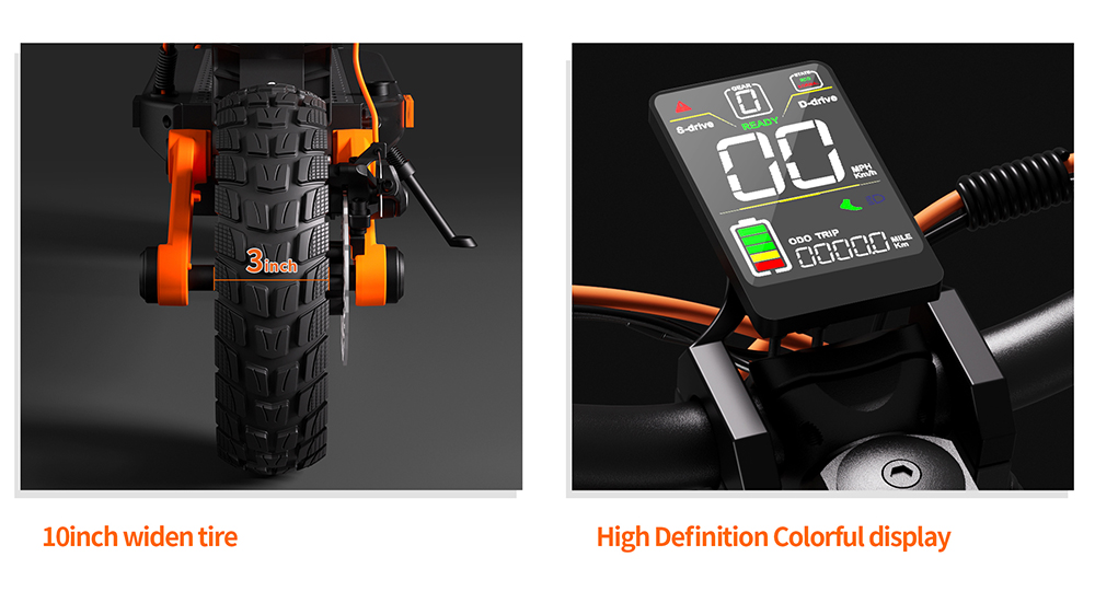 Trotineta electrica Joyor S8-S-Z cu semnal de viraj, motor 600 W x 2, baterie 48 V 26 Ah, anvelopa 10 inch, viteza maxima 55 km/h, autonomia 75 km, frane hidraulice duble, amortizoare fata si spate, sistem 6 lumini