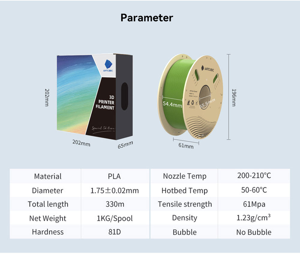 Szilárda 3D nyomtatóhoz Anycubic Pantone PLA 4 színek - 4 kg