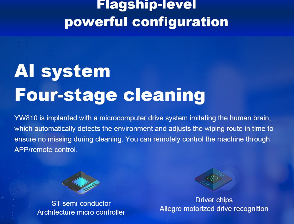 LIECTROUX YW810 Robot nettoyeur de vitres, jet d'eau bidirectionnel, nettoyage à sec et humide, itinéraire AI, moteur et ventilateur sans balais, application et télécommande, plusieurs modes de protection de sécurité, noir