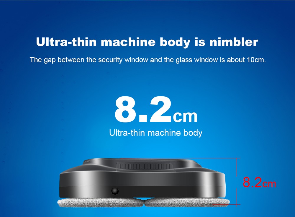 LIECTROUX YW810 Robot nettoyeur de vitres, jet d'eau bidirectionnel, nettoyage à sec et humide, itinéraire AI, moteur et ventilateur sans balais, application et télécommande, plusieurs modes de protection de sécurité, noir